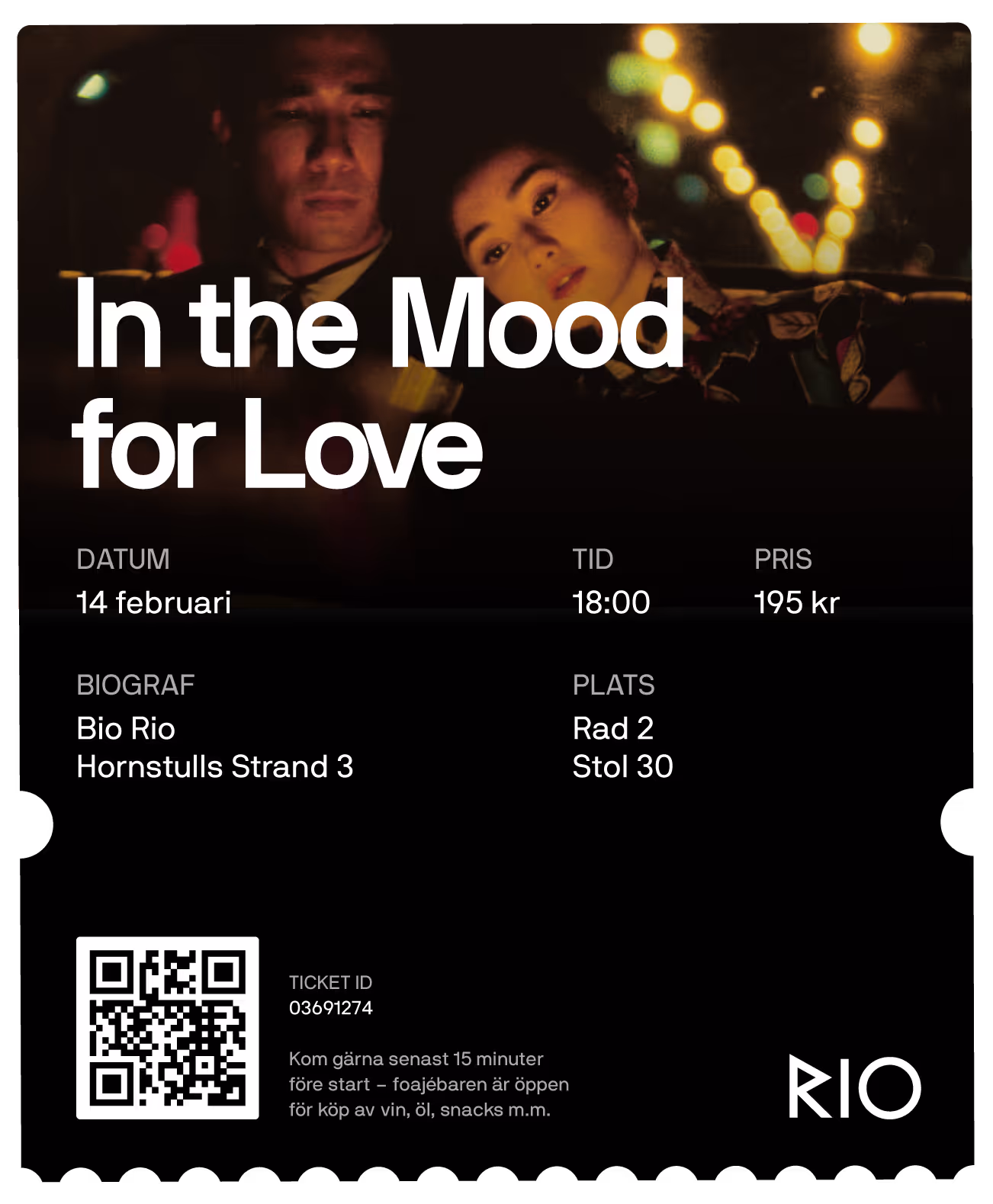 In The Mood ticket